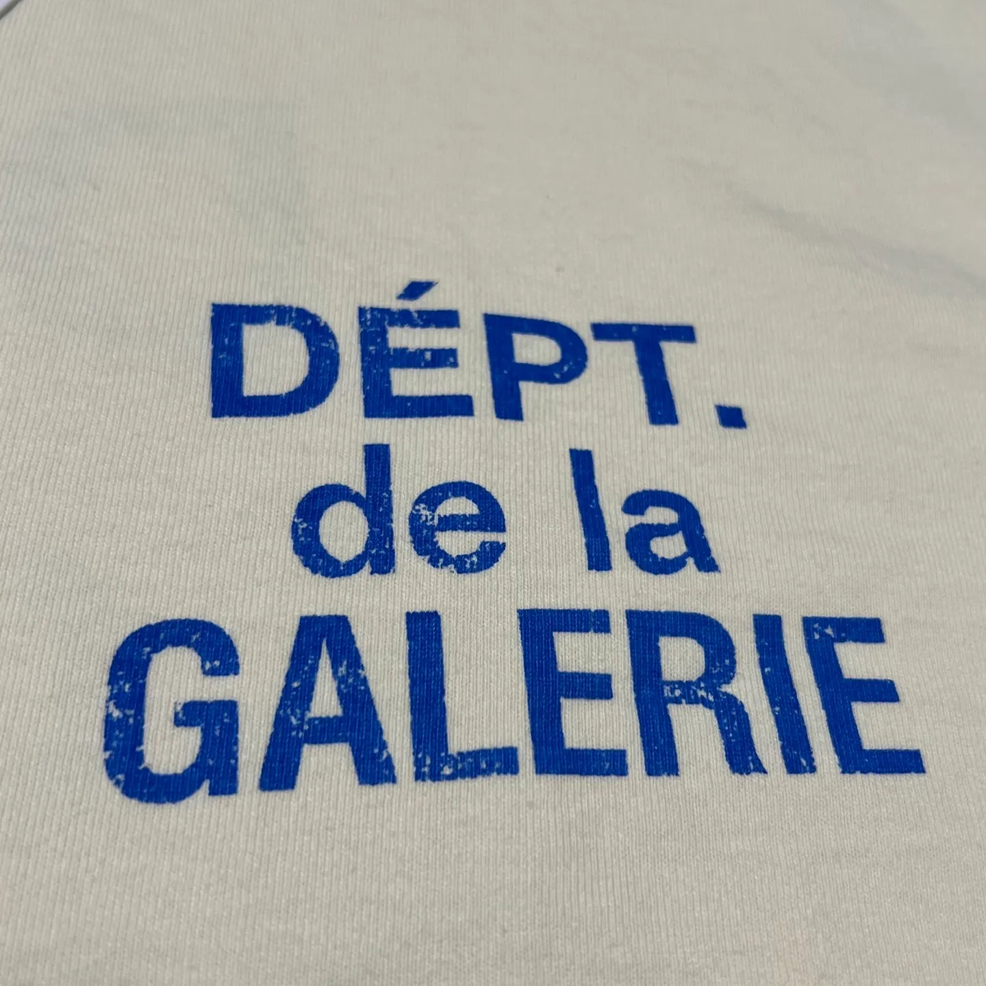 GALLERY DEPT. FRENCH TEE/CREAM/BLUE Cream French Blue LOGO Short Sleeve Cream S-XL Ready-to-wear Asso special piece dyeing Heavy washing water printing and distressing treatment Proper tube-woven fabric without side seams Unusual open-width version Original development Complete accessories/matching Details in place